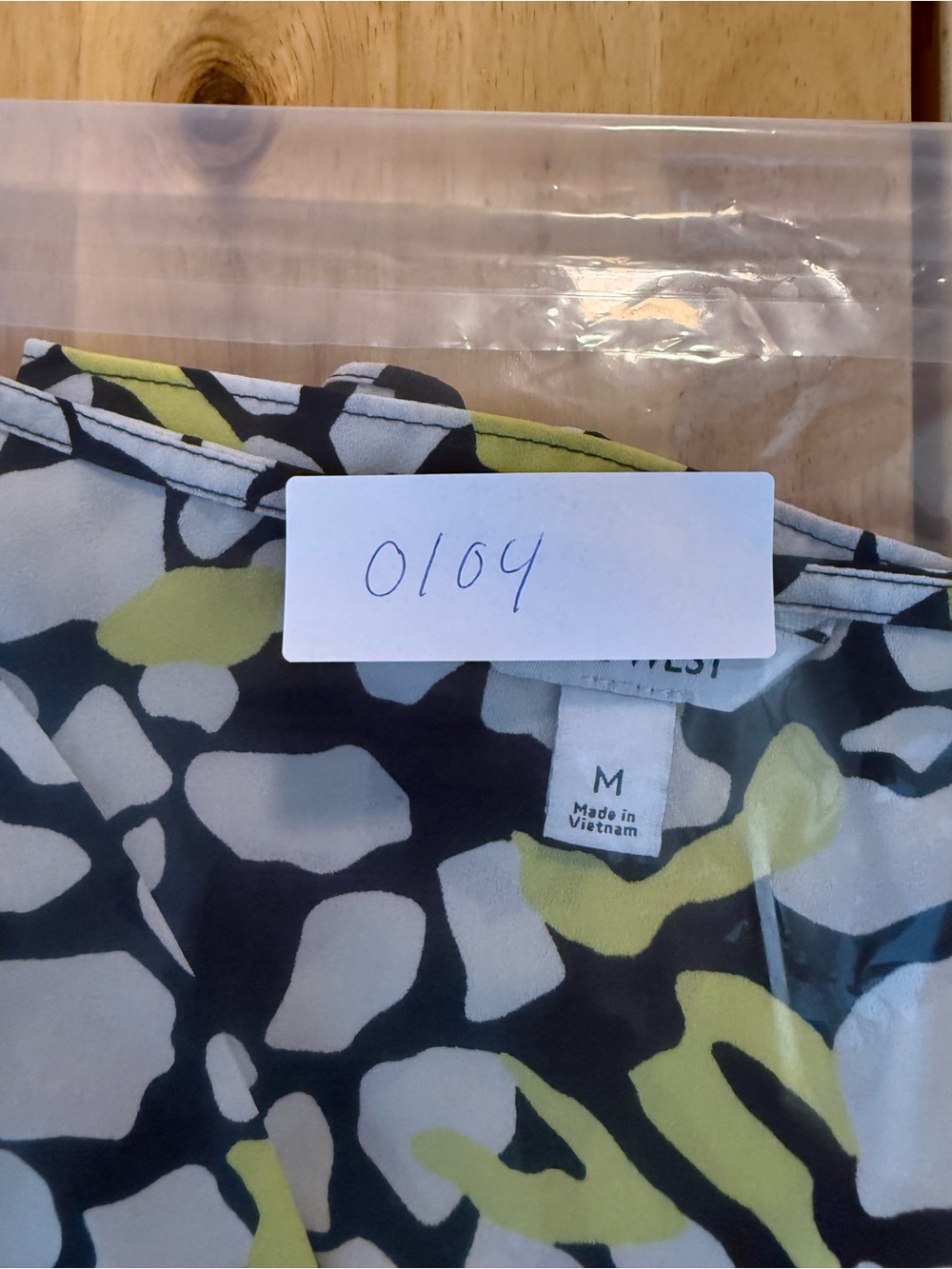Nine West Black, White & Lime Abstract Sleeveless Camisole - Picture 9 of 9